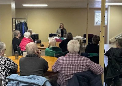 Meeting with seniors in Woody Point