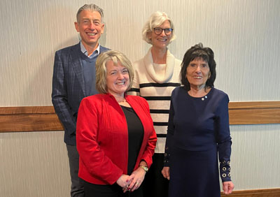 Susan with current BC Seniors’ Advocate Isobel Mackenzie, incoming Seniors’ Advocate Dan Levitt and Dr. Gloria Gutman